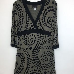 Athleta | A-Line Dotted Dress 3/4 Sleeves